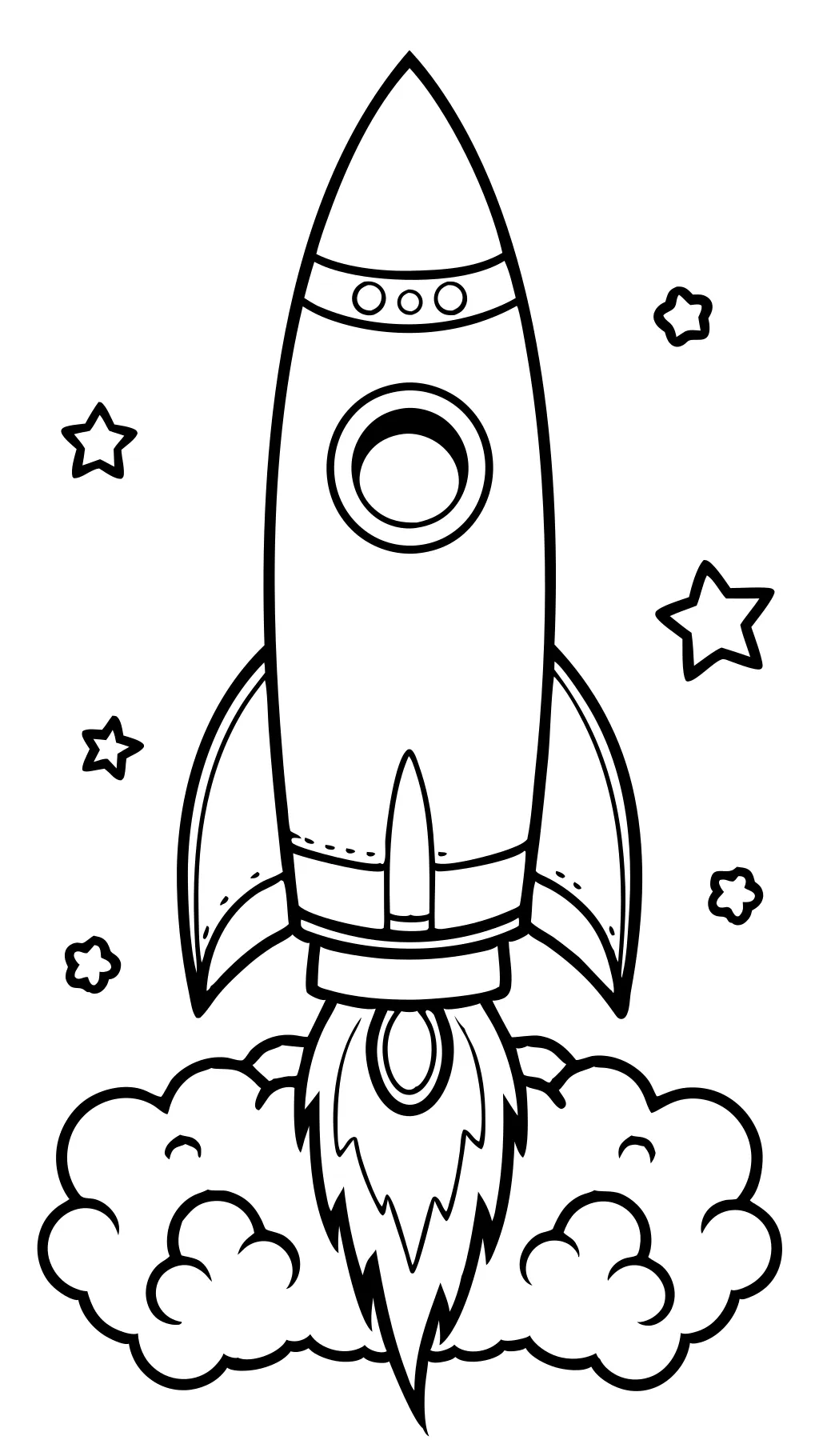 rocket coloring page